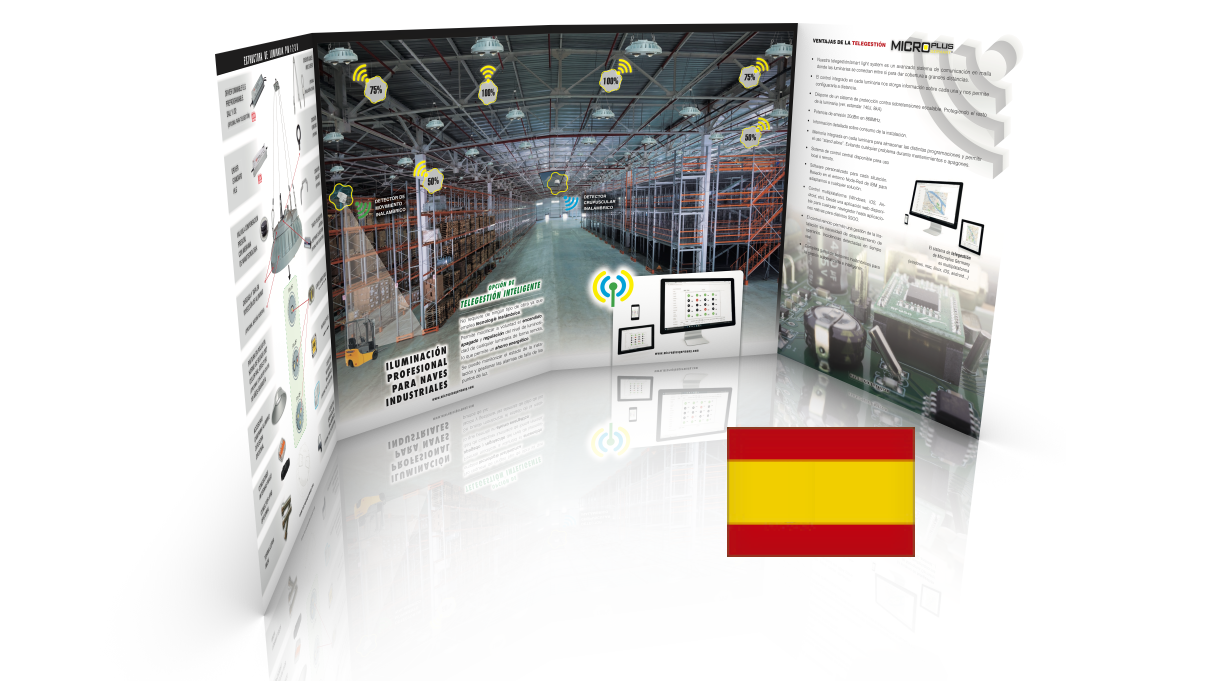 Cuadriptico Iluminacin profesional para fbricas y almacenes - ES